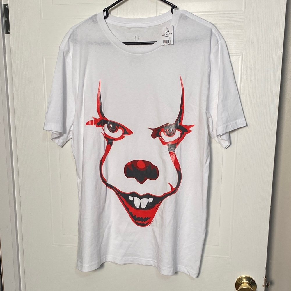 Men's White Pennywise T-Shirt with Red Graphic Design
